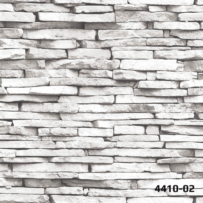 DECO STONE 3 BOYUTLU GRİ İNCE TAŞ DUVAR KAĞIDI 16,5 m2 - 4410-02