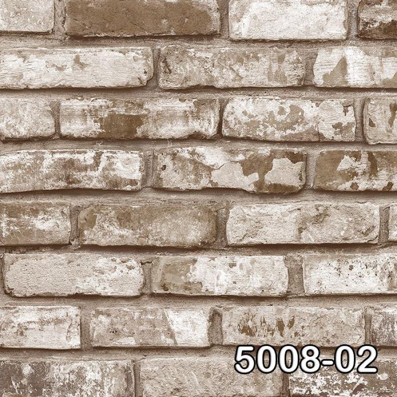 DECO STONE 3 BOYUTLU BEJ KREMİT TAŞ DUVAR KAĞIDI 16,5 m2 - 5008-02