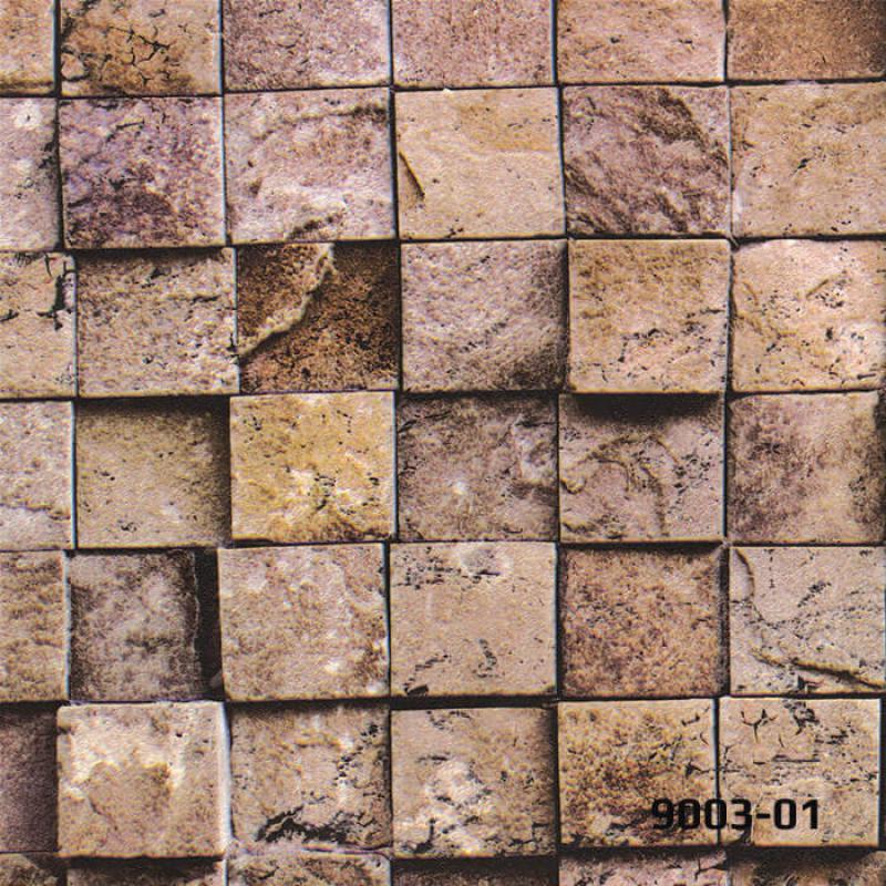 DECO STONE 3 BOYUTLU KARE DOĞAL TAŞ DUVAR KAĞIDI 16,5 m2 - 9003-01